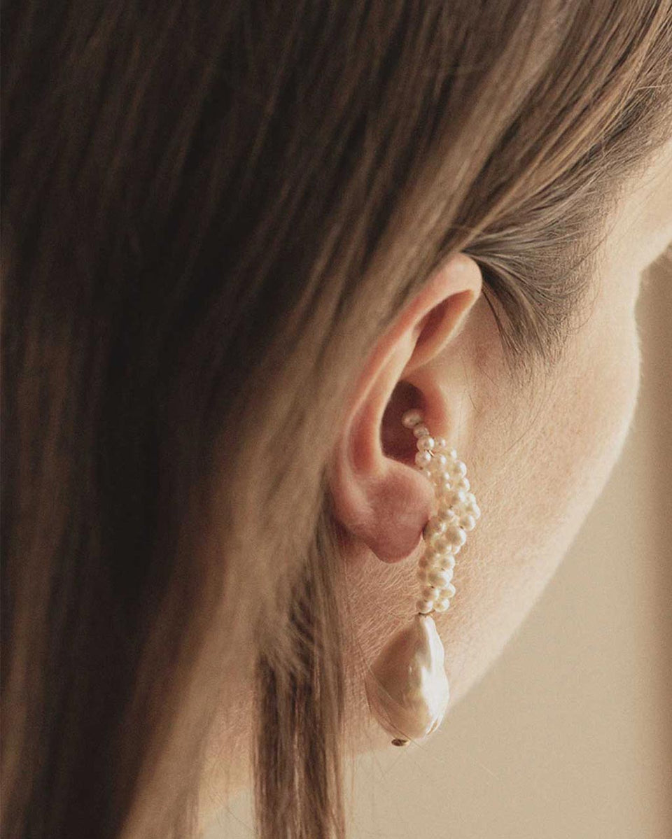 Gotcha  - Pearl and Recycled Gold Vermeil Earrings