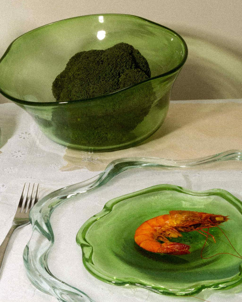 The Fruit Bowl - Recycled Glass Bowl in Leaf Green