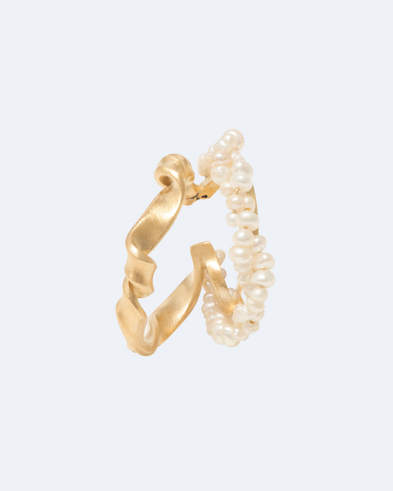 A Negotiation with the Infinite - Freshwater Pearl and Gold Vermeil Ear Cuff