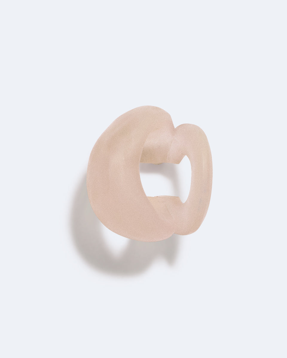 Somewhere Between Fine and Not Fine - Rose Quartz Bio Resin and Gold Vermeil Ear Cuff