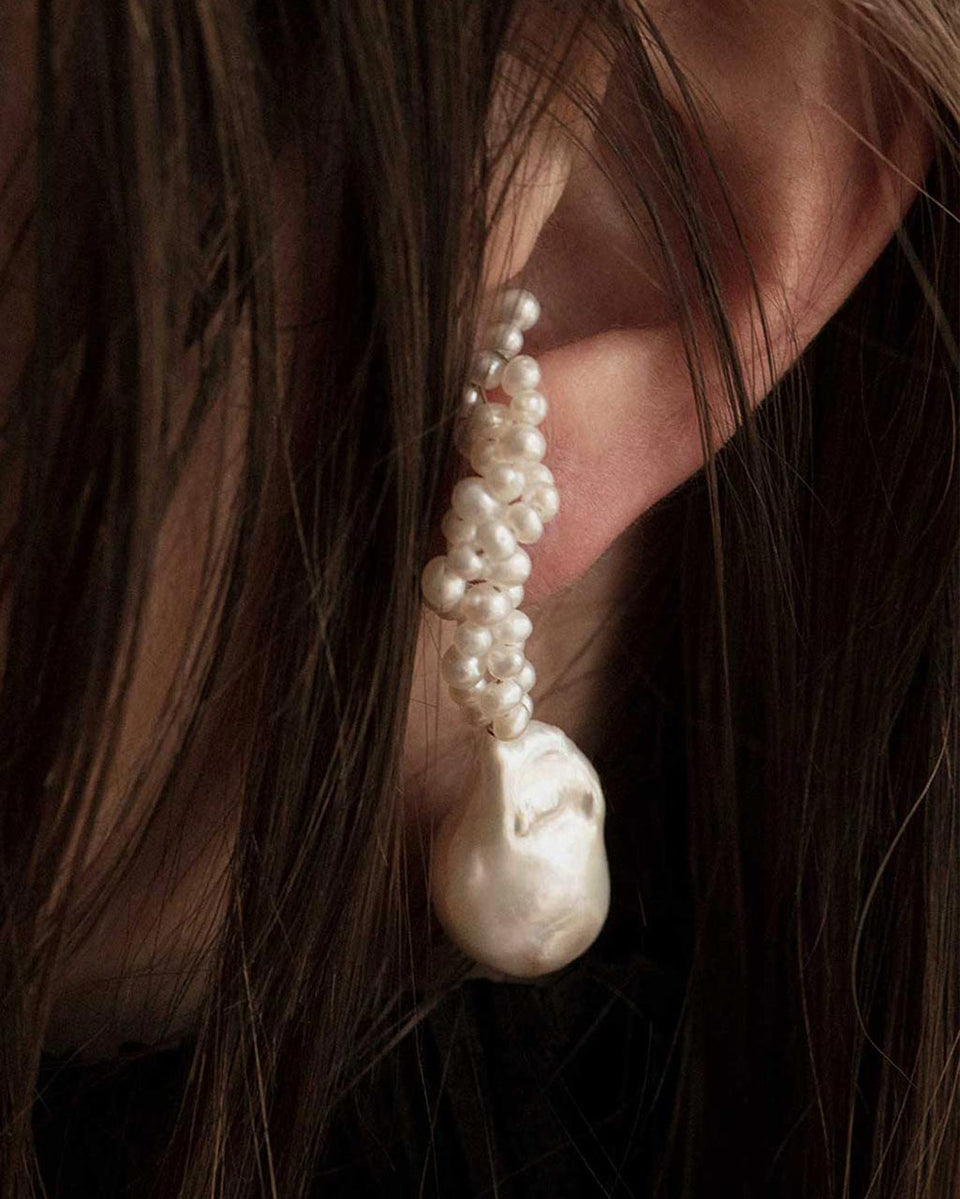 Gotcha  - Pearl and Recycled Gold Vermeil Earrings