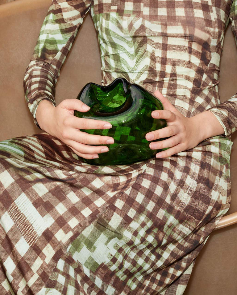 La bulle de toutes les bulles - Vase en verre recyclé vert