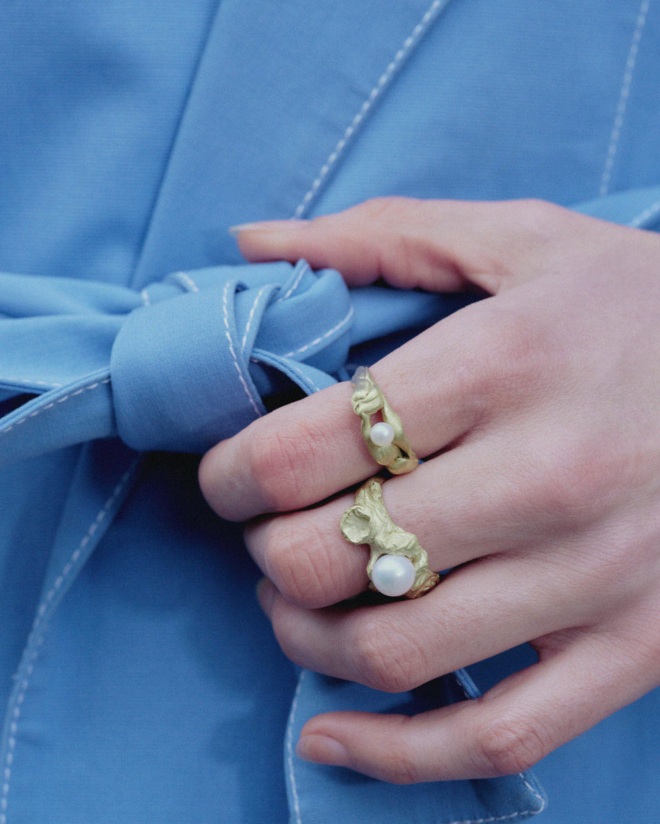 Bague Bubble - Perle et Vermeil Or