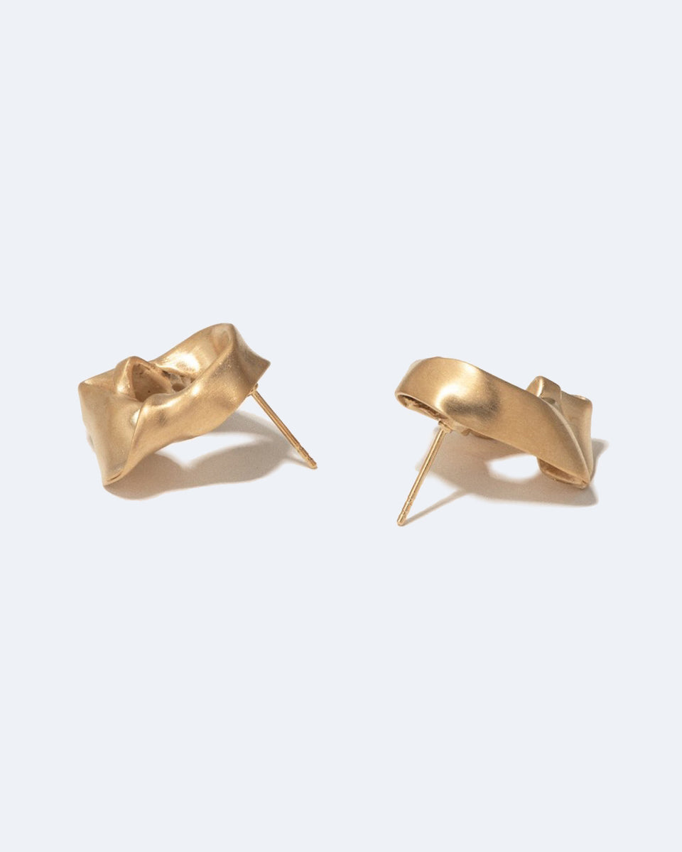 "Notsobig" Scrunch - Recycled Gold Vermeil Earrings