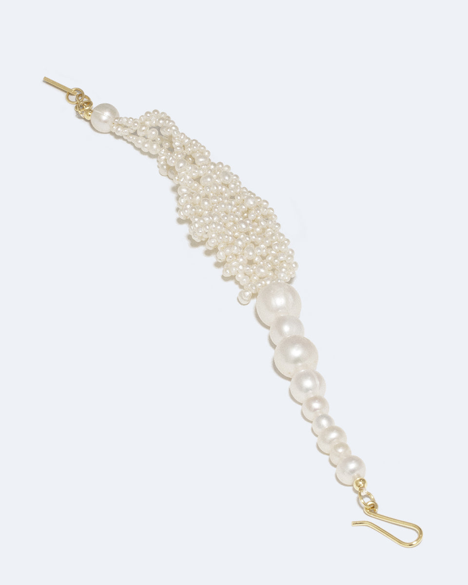 Cove - Bracelet en perles et vermeil d'or recyclé