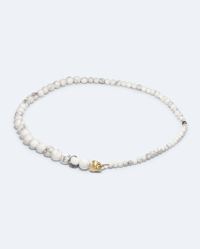 Tidelands - Collier en Howlite Blanche et Vermeil Recyclé