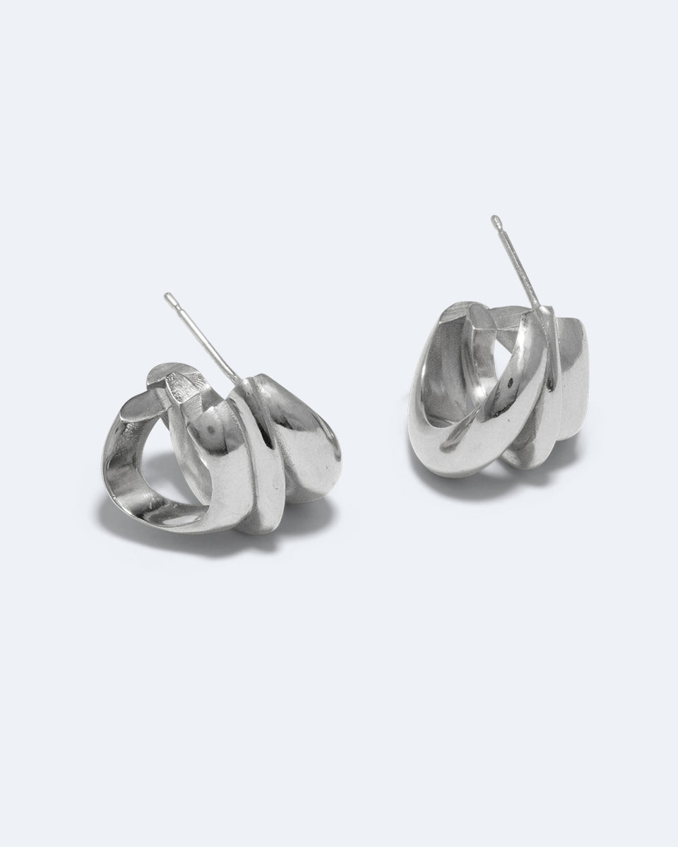 Dollop - Boucles d'oreilles en argent recyclé