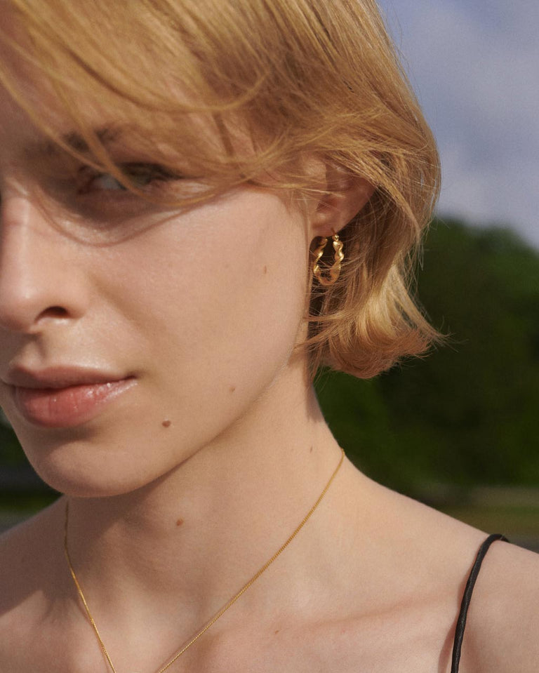 Boucles d'oreilles en Vermeil d'Or Recyclé "Notsobig" Flux