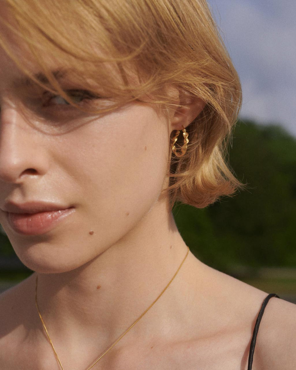 Boucles d'oreilles en Vermeil d'Or Recyclé "Notsobig" Flux