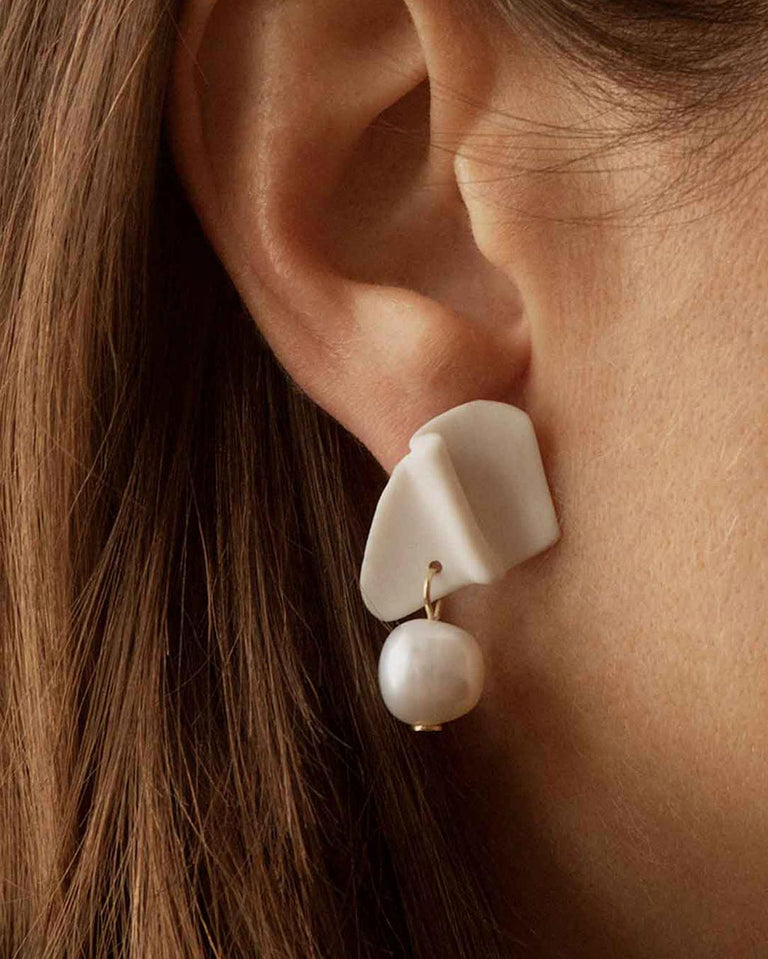 Lois de conservation de la masse II - Boucles d'oreilles en céramique et perles