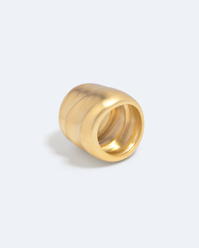 Estran - Bague plaquée or satiné