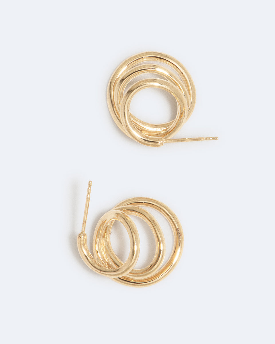 Flow - Boucles d'oreilles en vermeil d'or recyclé