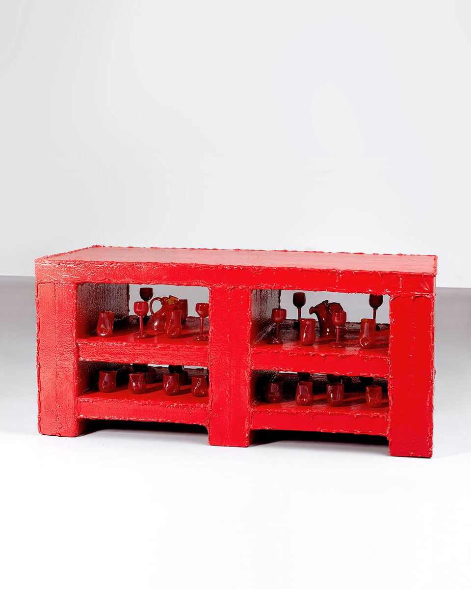 Table d'appoint bleue