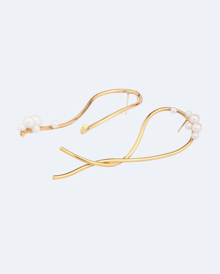 Wild Relatives - Pearl and Gold Vermeil Earrings