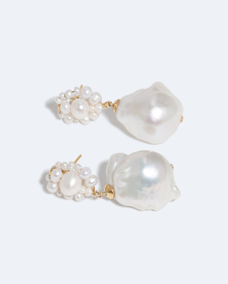 Tra‐la‐la - Pearl and Gold Vermeil Earrings