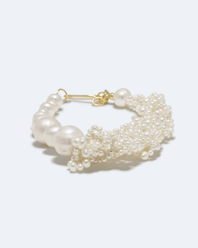 Cove - Bracelet en perles et vermeil d'or recyclé