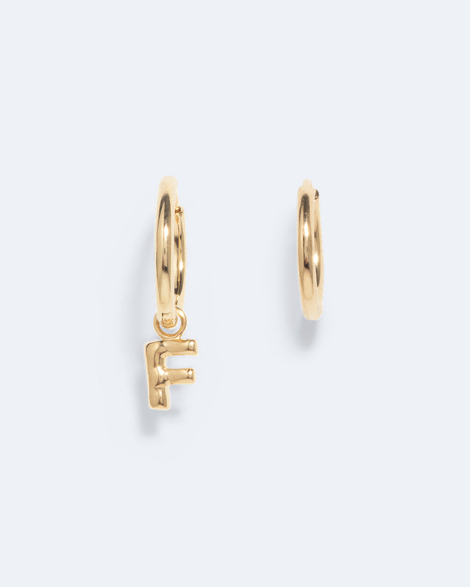 Boucles d'oreilles Classicworks™ F en vermeil d'or recyclé