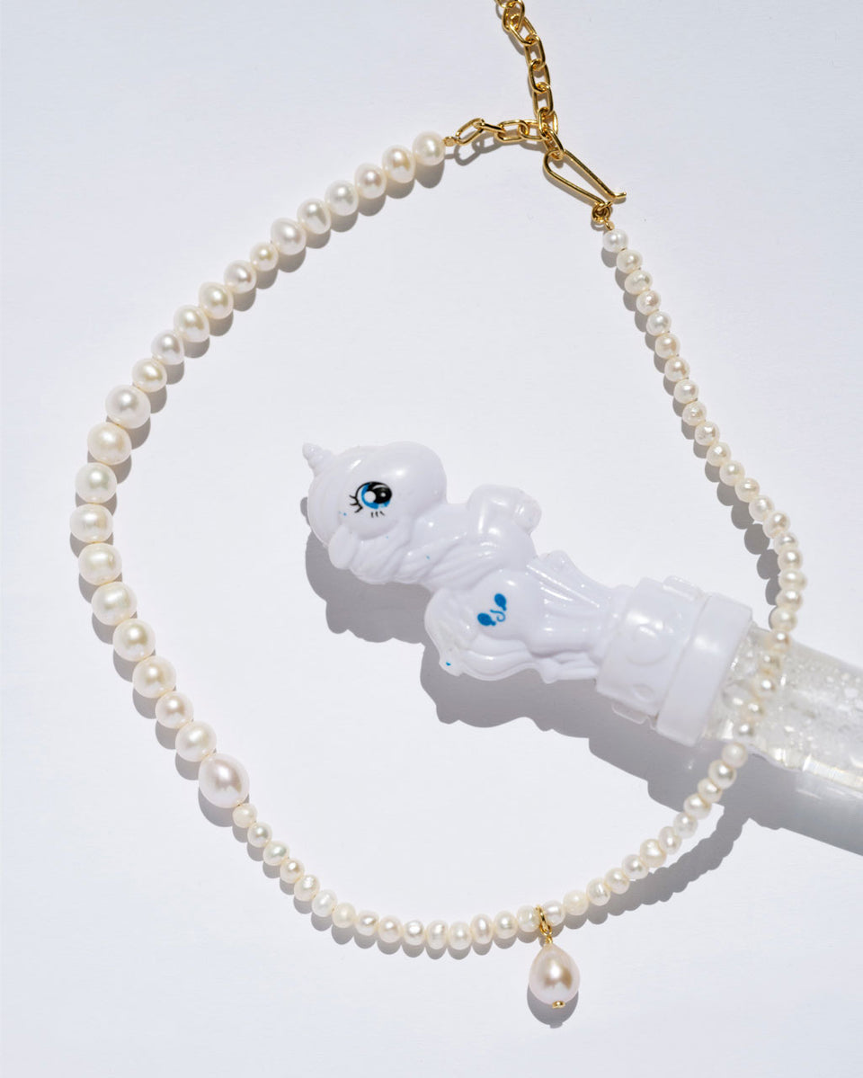P229 - Collier perles et vermeil or recyclé