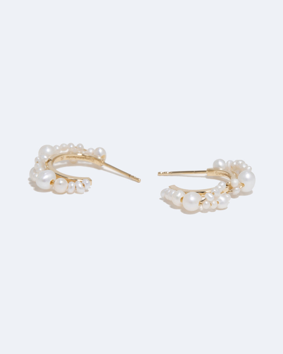 Stratus - Boucles d'oreilles perle et vermeil