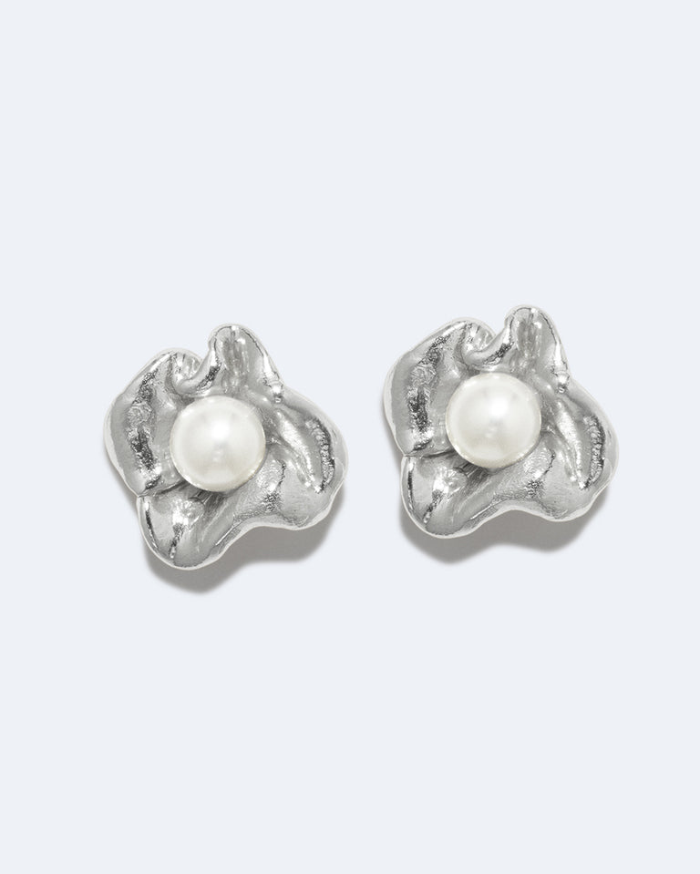 Dream Odyssey - Pearl and Recycled Silver Earrings