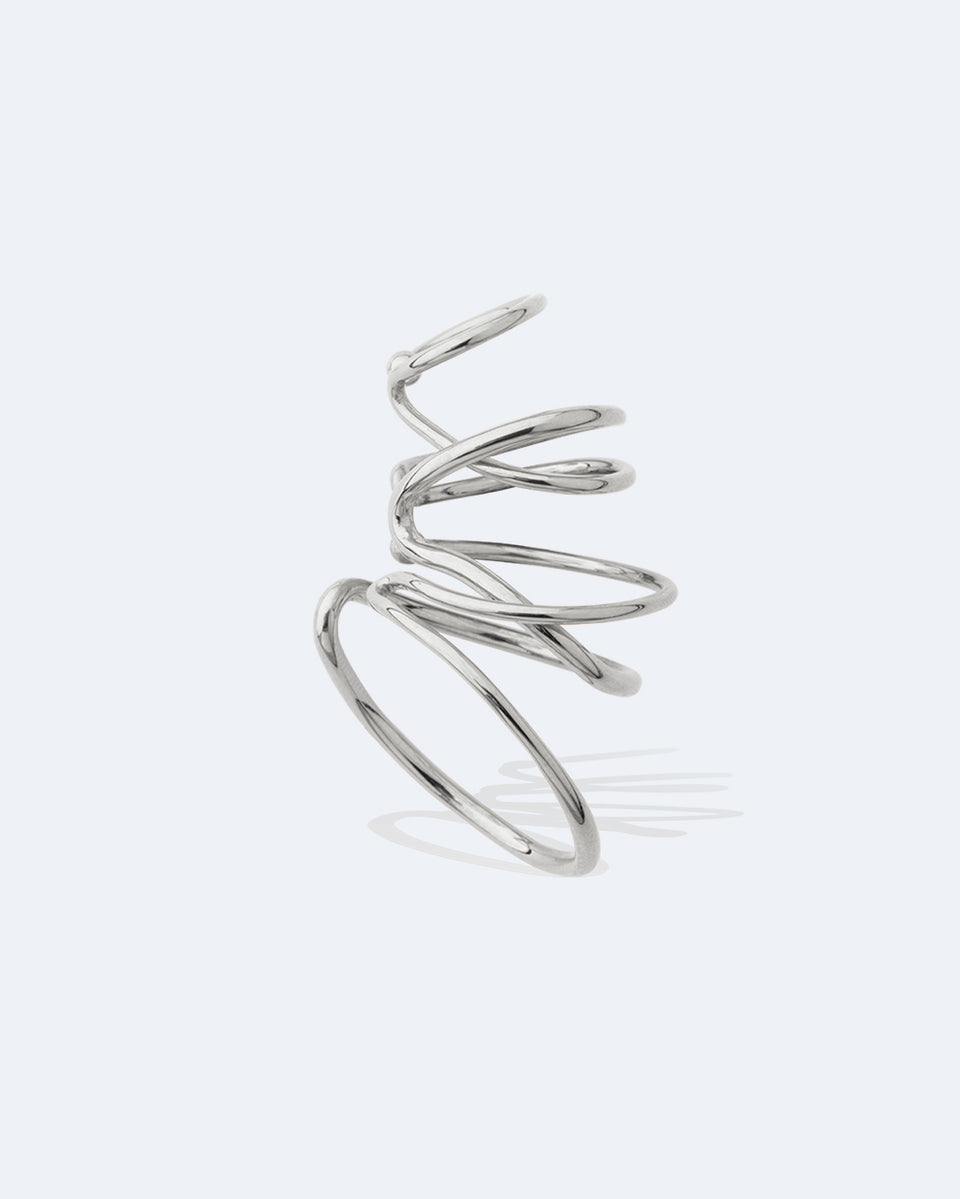Bend in the River - Recycled Silver Ear Cuff
