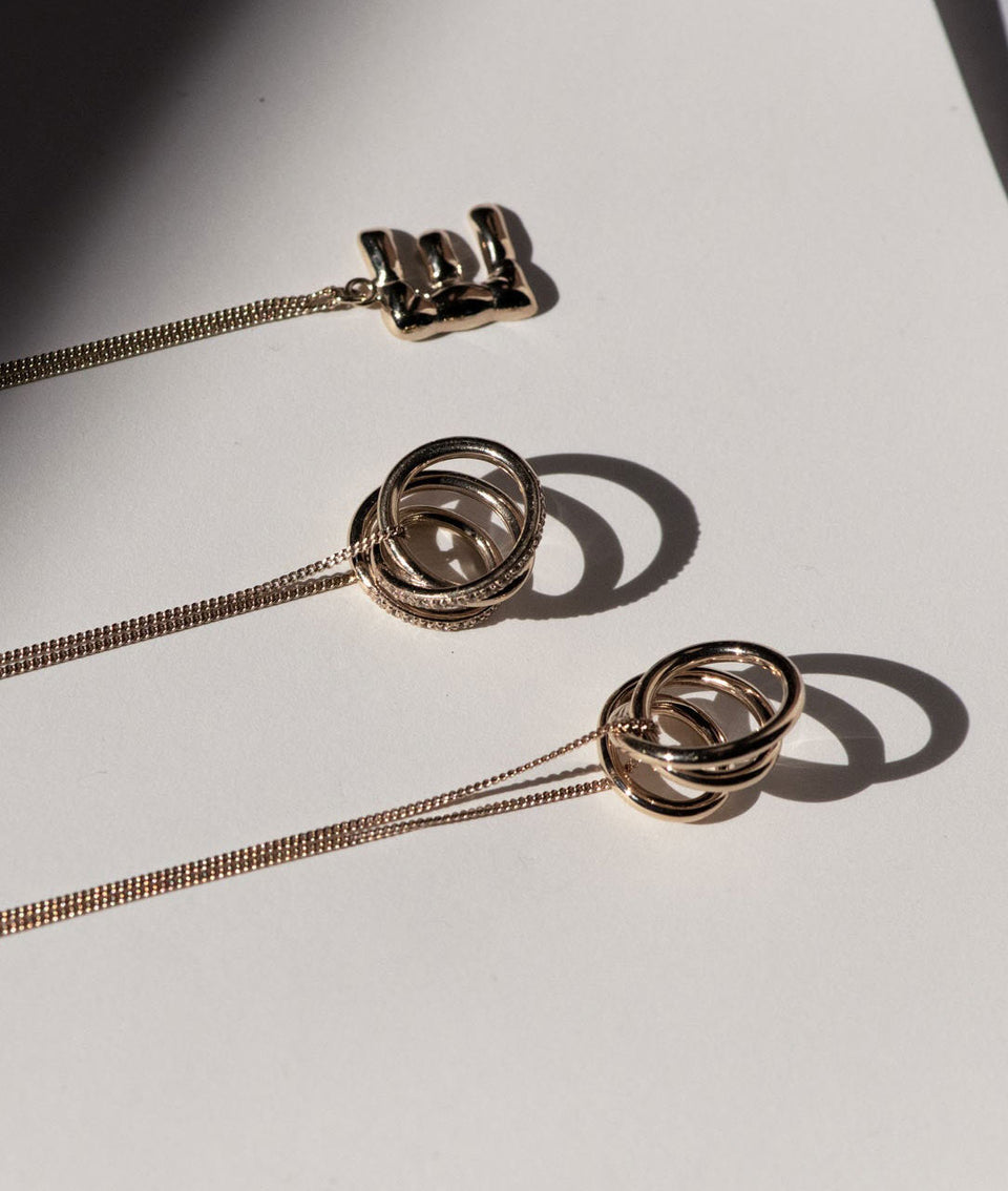 Pendentif Plaqué Platine - Flow