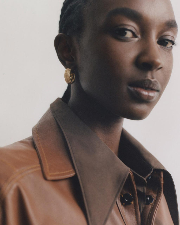 La caverne dans laquelle vous craignez d'entrer recèle le trésor que vous cherchez - Boucles d'oreilles en vermeil d'or recyclé