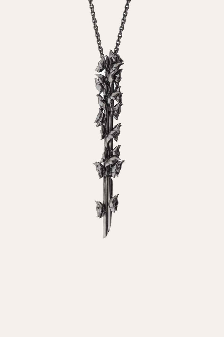 Un envol de papillons - Pendentif en or noir 18 carats