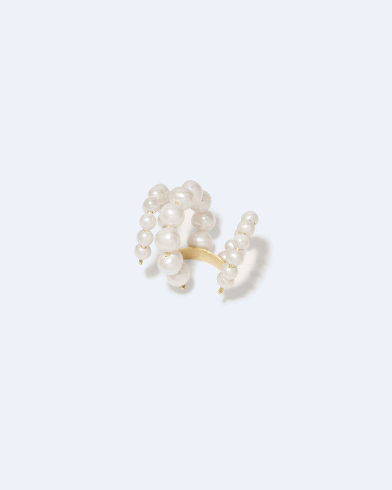 Emergence - Manchette d'oreille en vermeil perle et or