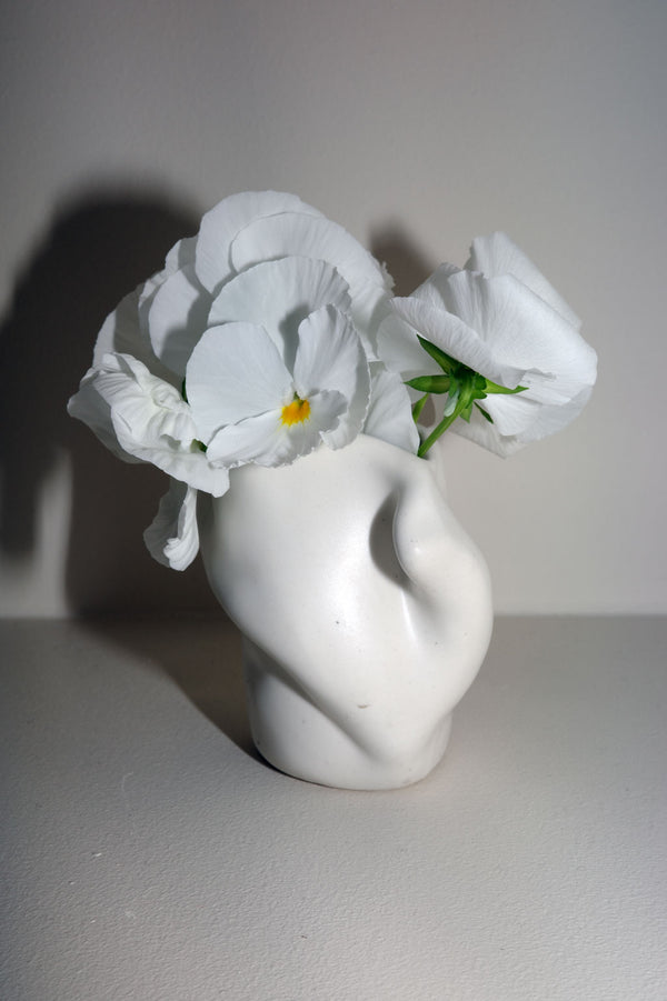Postures - Vase blanc mat
