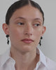 H93 - Boucles d'oreilles en résine verte et argent recyclé