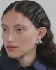 H93 - Boucles d'oreilles en résine verte et argent recyclé