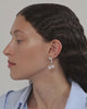 H93 - Boucles d'oreilles en résine verte et argent recyclé