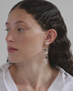 H93 - Boucles d'oreilles en résine verte et argent recyclé