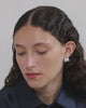 H93 - Boucles d'oreilles en résine verte et argent recyclé
