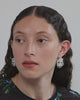 H93 - Boucles d'oreilles en résine verte et argent recyclé