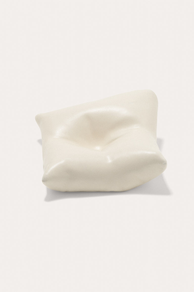 Bumped II - Ceramic Cushion in Matte White
