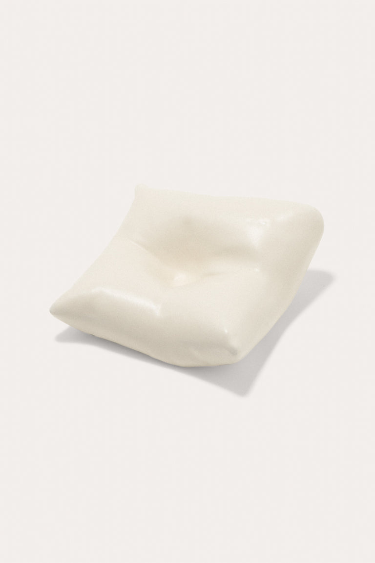 Bumped II - Ceramic Cushion in Matte White