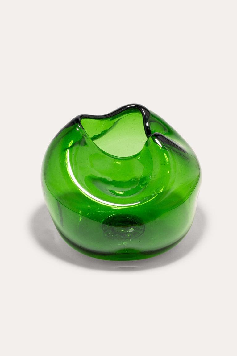 The Bubble to End all Bubbles - Recycled Glass Vase in Green