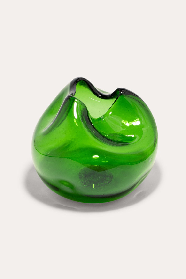 La bulle de toutes les bulles - Vase en verre recyclé vert