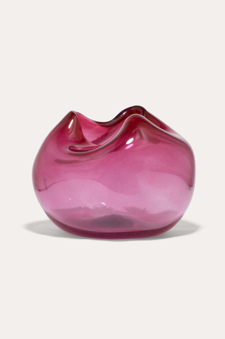 La bulle de toutes les bulles - Vase en verre recyclé magenta