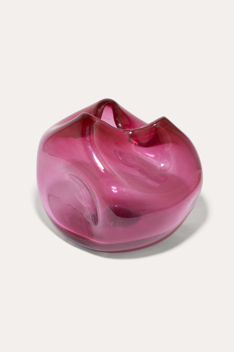 La bulle de toutes les bulles - Vase en verre recyclé magenta