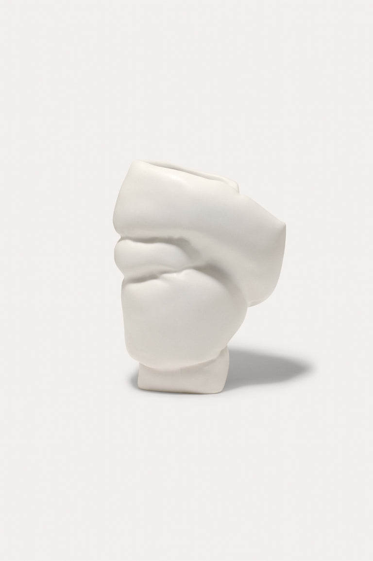 Well Wrapped - Small Vase in Matte White