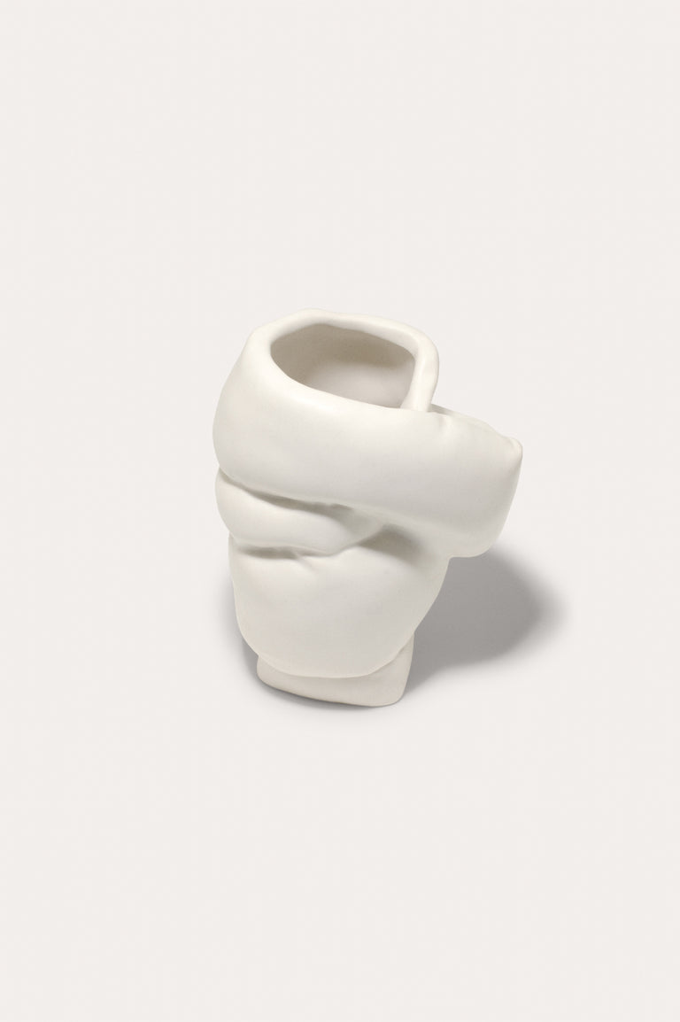 Well Wrapped - Small Vase in Matte White