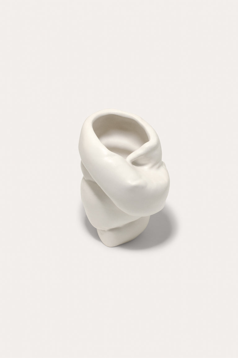 Well Wrapped - Small Vase in Matte White