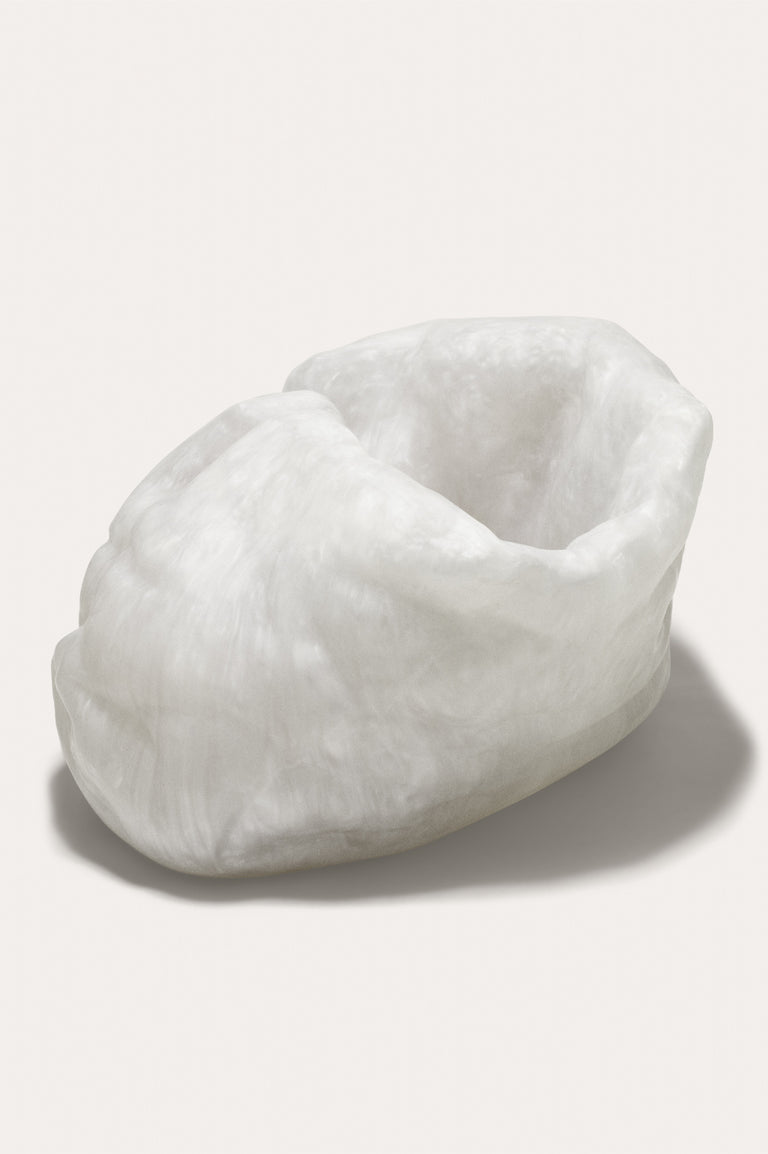Broth - Resin Vase in Pearlescent White