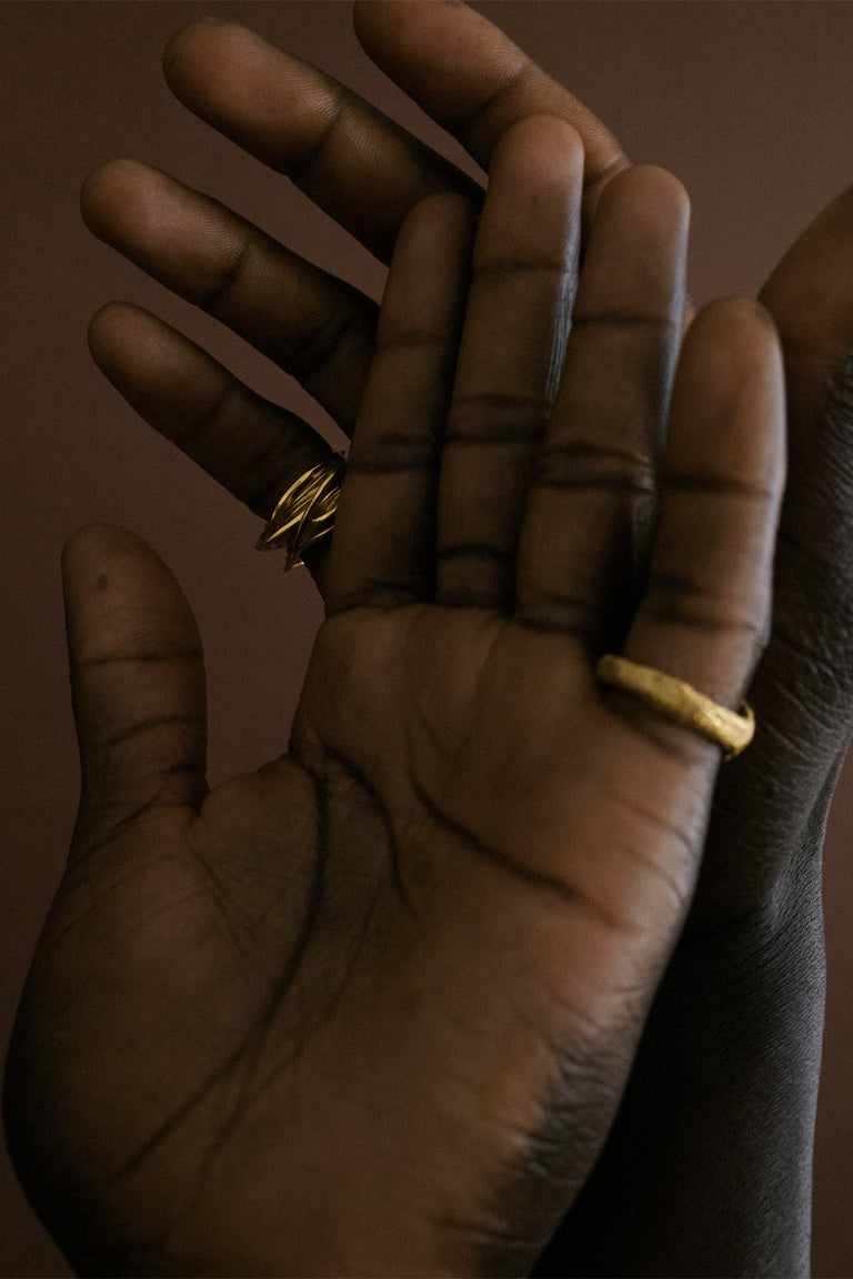 Why Am I Here And Not Somewhere Else - Gold Vermeil Ring