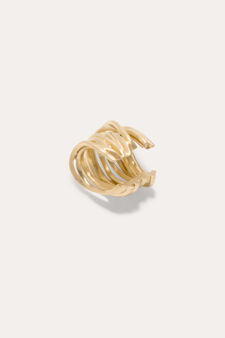 Why Am I Here and Not Somewhere Else - Gold Vermeil Ear Cuff