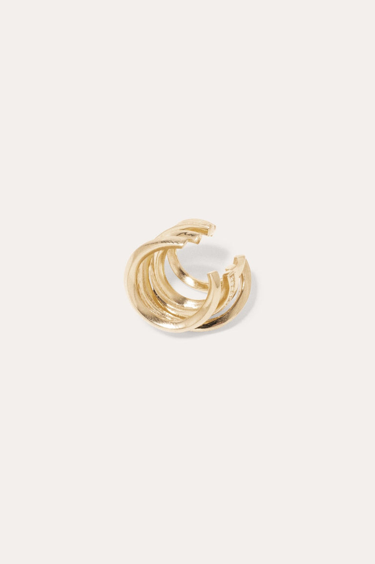 Stratum III - Manchette d'oreille en topaze blanche et vermeil