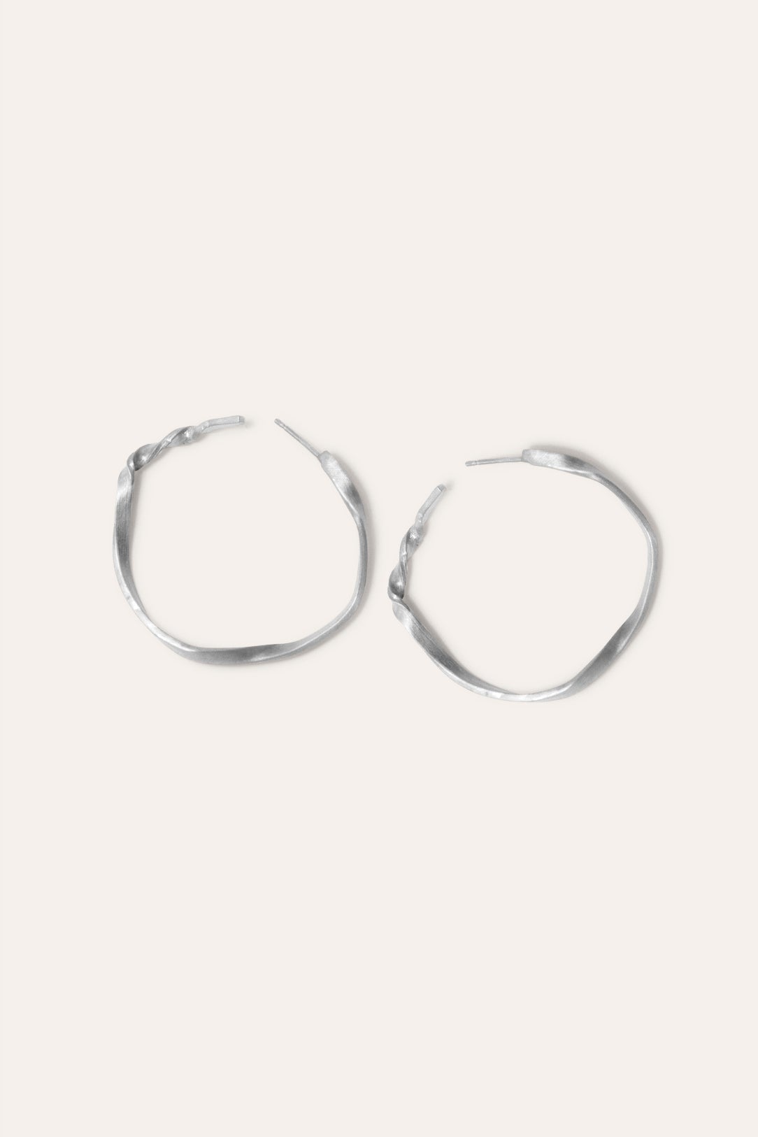 Small platinum hoop on sale earrings